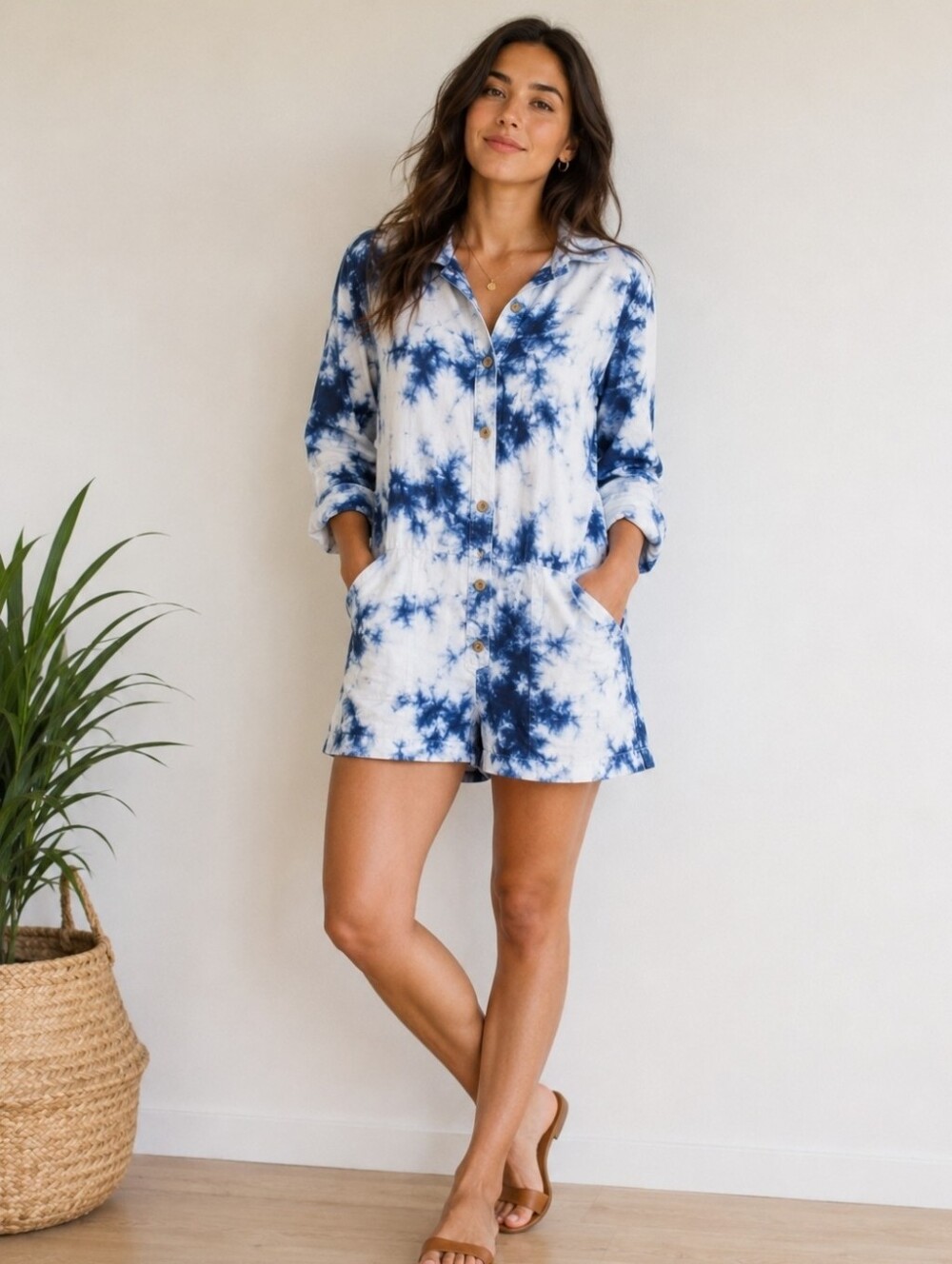GAP Tie Dye Linen Romper
